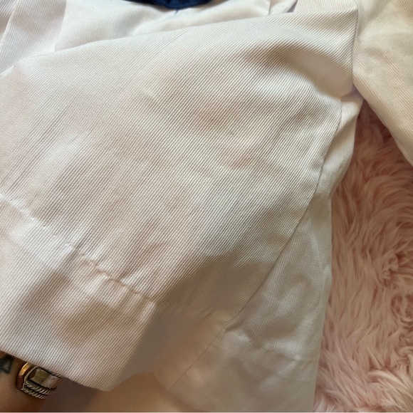 The Smocking Place Navy Blue White Cherry Embroidered Ruffle Blouse & Bloomers 2 - Picture 4 of 8